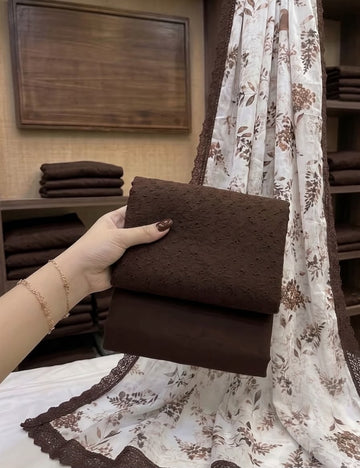 Embrodiered Lawn 3Pc