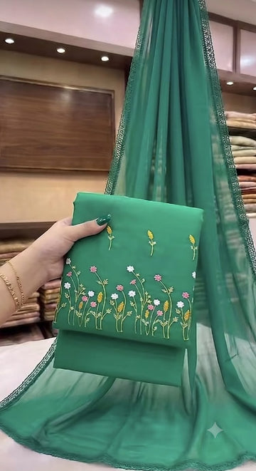 Embrodiered Lawn 3Pc