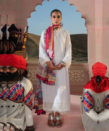 Embroidered Lawn Fancy 3 Piece Dress